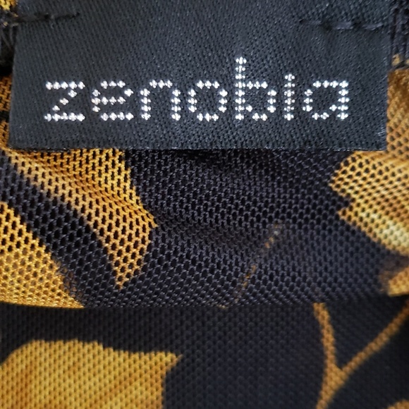 Zenobia plus size skirts floral 1x 2x black - Picture 3 of 4